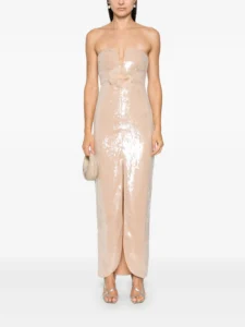 Self-Portrait Sequinned Maxi Dress